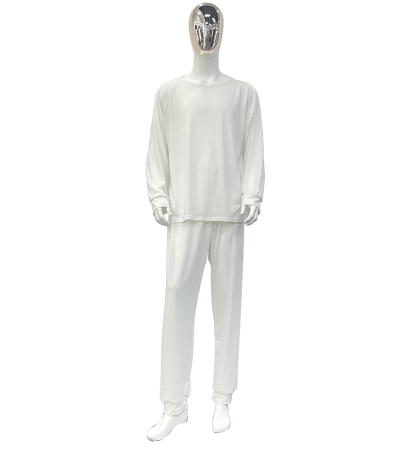 长款插肩袖睡衣套装A0025 - 仿棉-200g/S