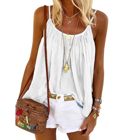 女数码印仿棉细肩带吊带LTW20214 - 仿棉-200g/S