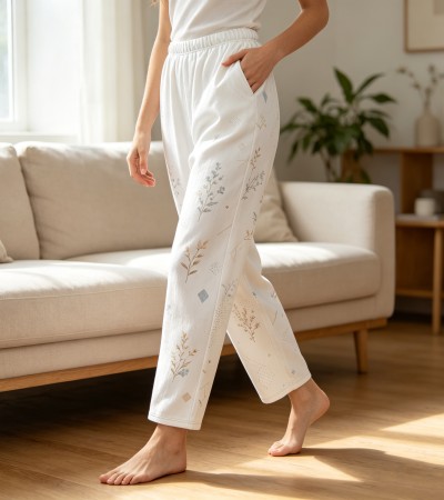 欧美码-女士插肩袖家居服A0068X_B - 仿棉-180g/S