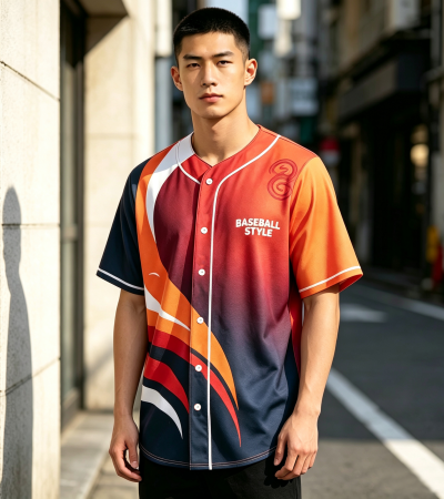 欧美码-男士棒球服-TF007 - 珠花布-180g/S