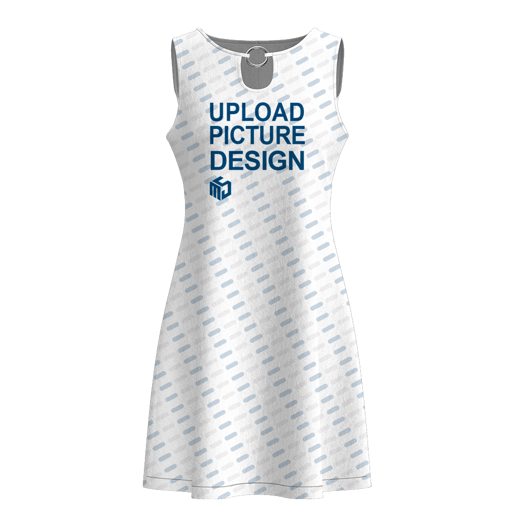 Custom Women's Sleeveless Keyhole Neck A Line Casual Dress