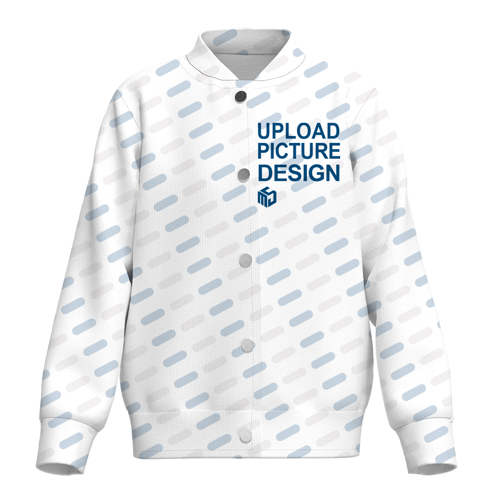 All Over Print Kids' Baseball Jacket with Double Pockets