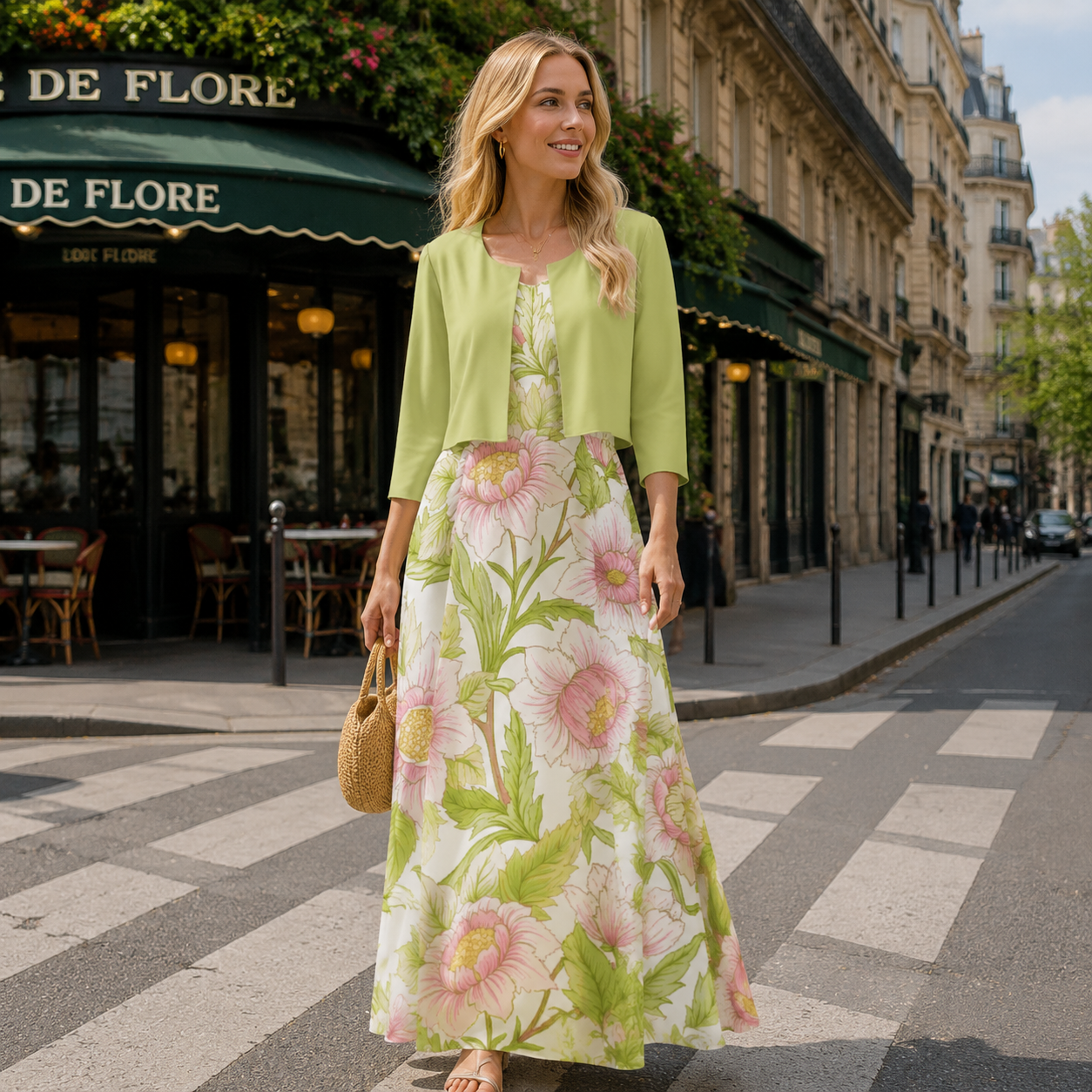 Custom Women's Two-piece Set(Coat & Long Dress)
