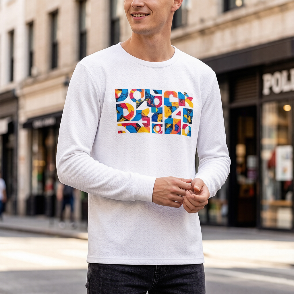 Custom Men's Crew Neck Long Sleeve T-shirt