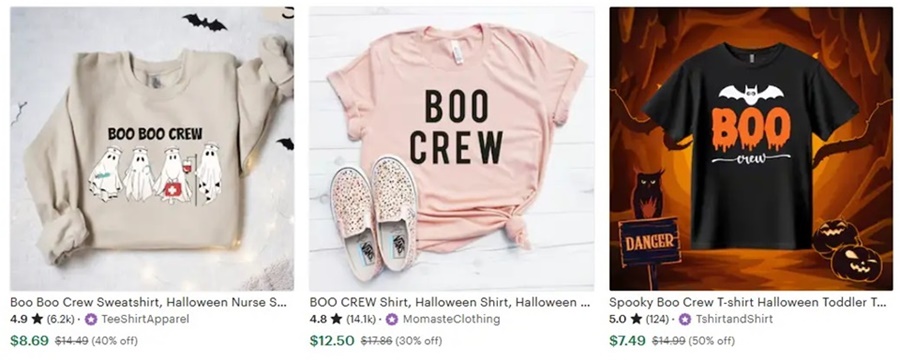 t恤定制万圣节元素之Boo Crew