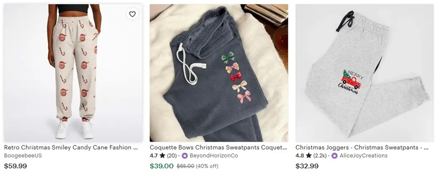 圣诞运动裤家居裤子设计主题之复古圣诞美学