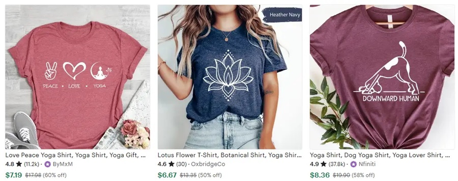 2025定制T恤设计方向之瑜伽