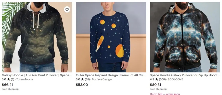 定制卫衣全幅印花的设计元素推荐之太空奇遇