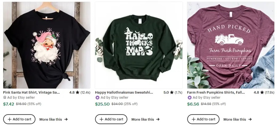 跨境选品思路，秋冬T恤设计元素推荐之特殊节日设计