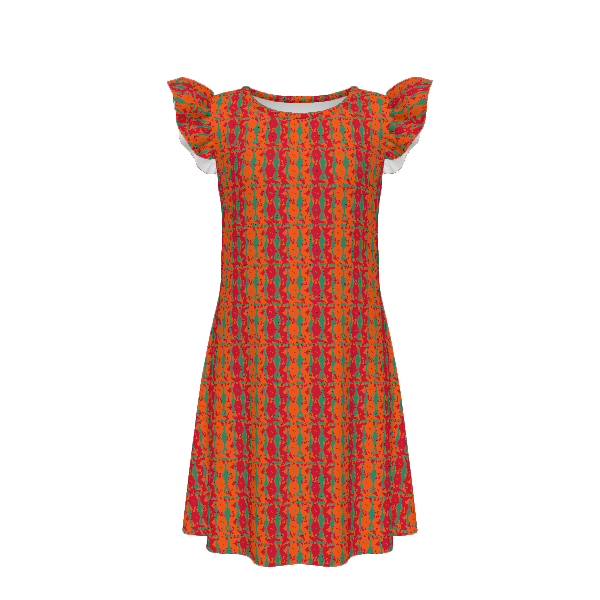 eclectic striped pink orange