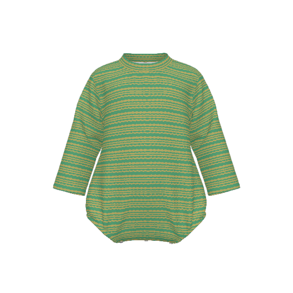 boho striped teal beige